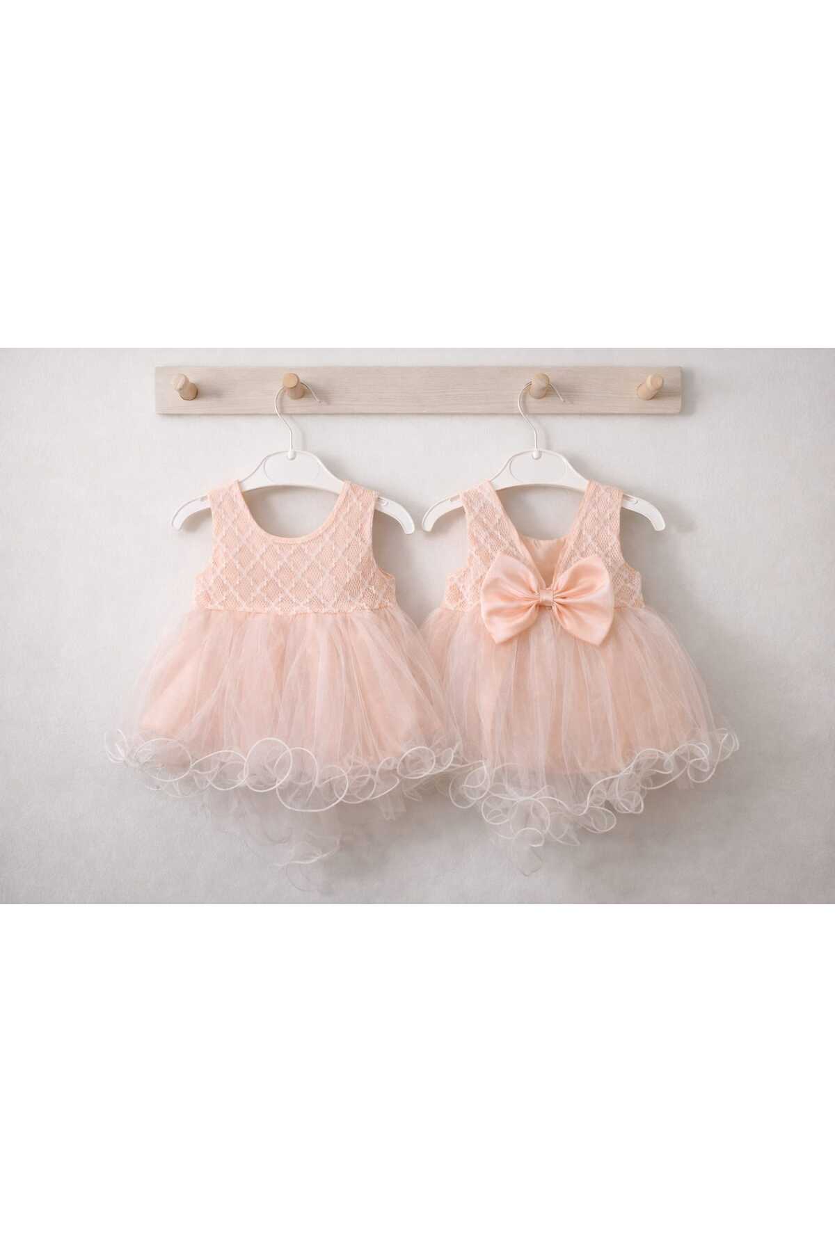 GHAND Kız Bebek Tüllü Dantelli Elbise 0-3 Ay Prenses Model Kabarık Tül Özel Gün Mevlütlük fotoğrafı 3 (önizleme)