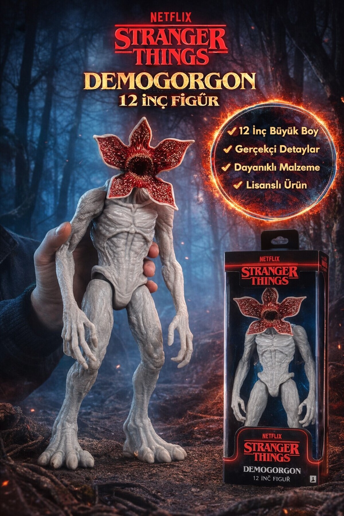 TOYFEST Stranger Things Jazwares Netflix Demogorgon 30 CM Figür