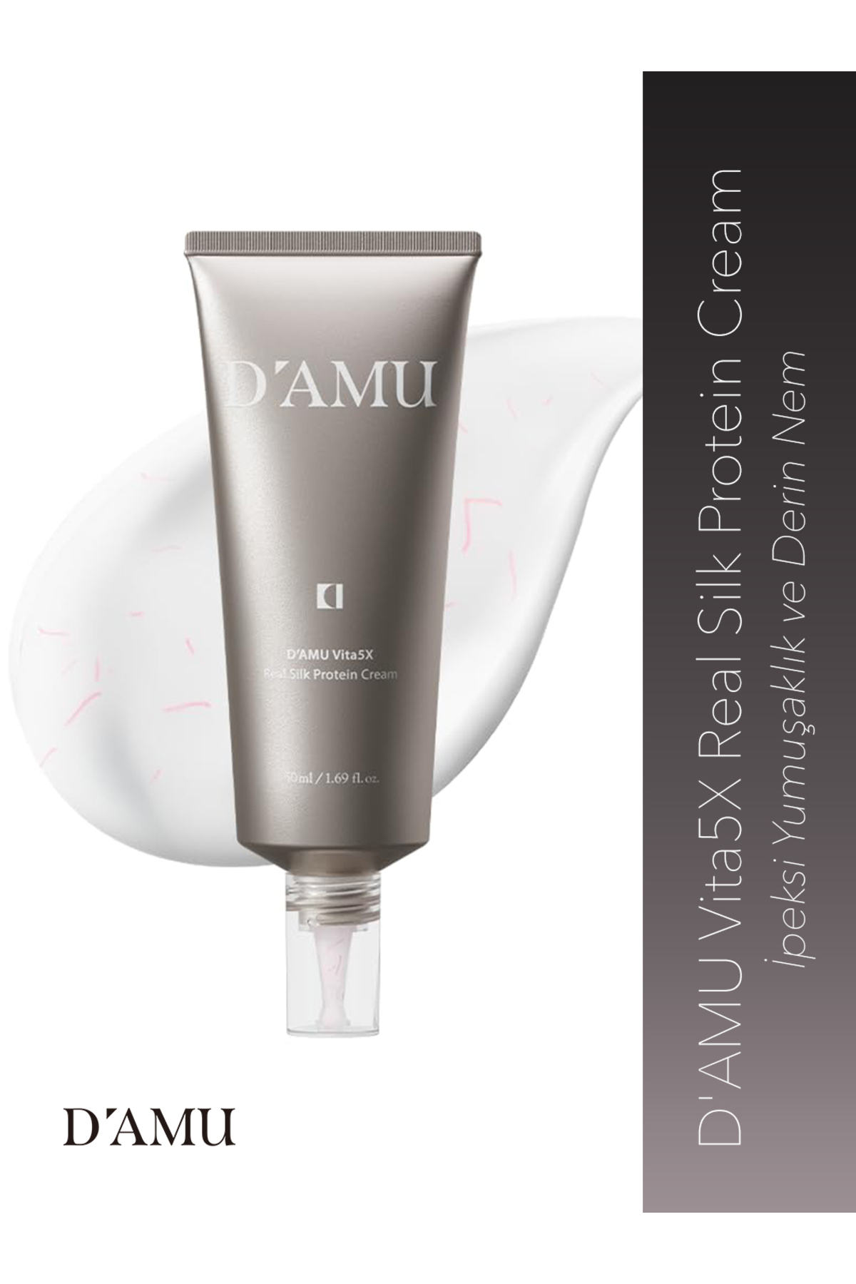 D'amu Vita5X Real Silk Protein Cream Nemlendirici Sıkılaştırıcı
