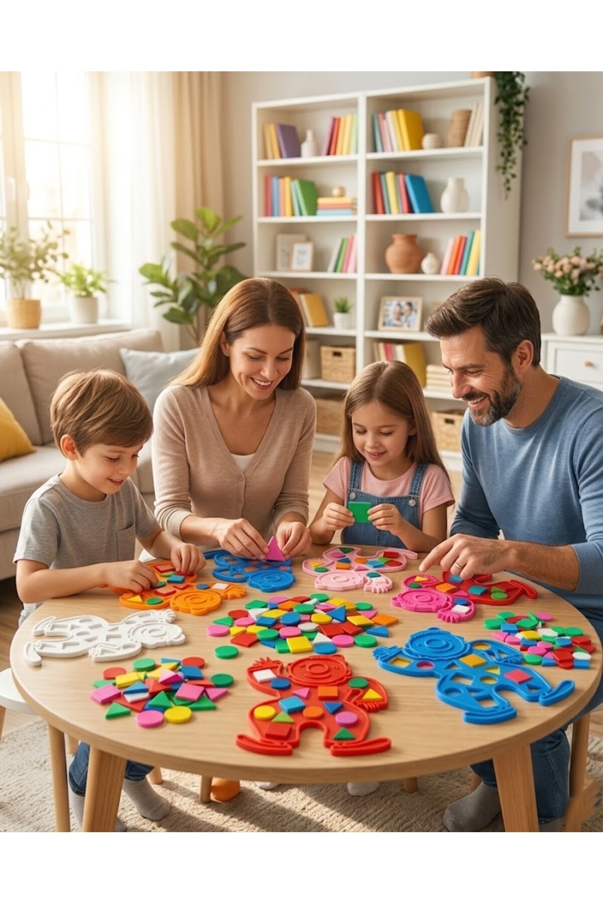 ARCANIUM Eğitici Geometrik Şekiller - Renkli Şekil Eşleştirme - Zeka Geliştirici Çocuk Puzzle -BEYAZ fotoğrafı 3 (önizleme)