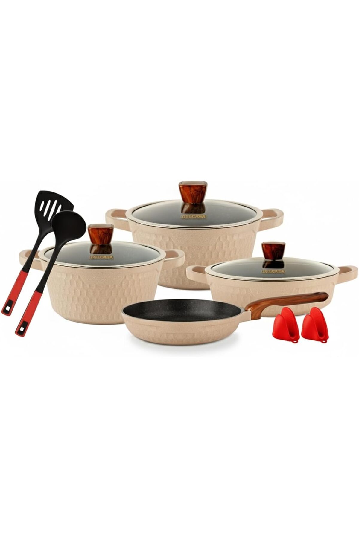 DELCASA 11-piece Die-Cast Aluminum Cookware Set