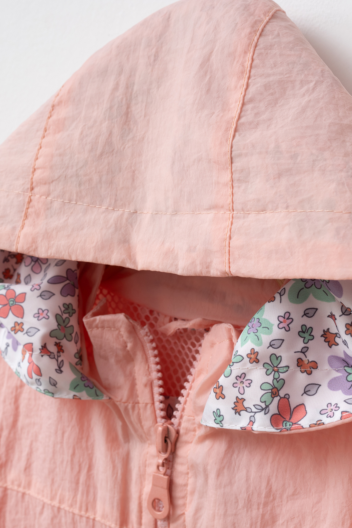 tinibud Premium Kapüşonlu Kız Çocuk Yağmurluk 2-9 Yaş Nefes Alabilir File Astarlı Hafif Rahat Şık fotoğrafı 3 (önizleme)