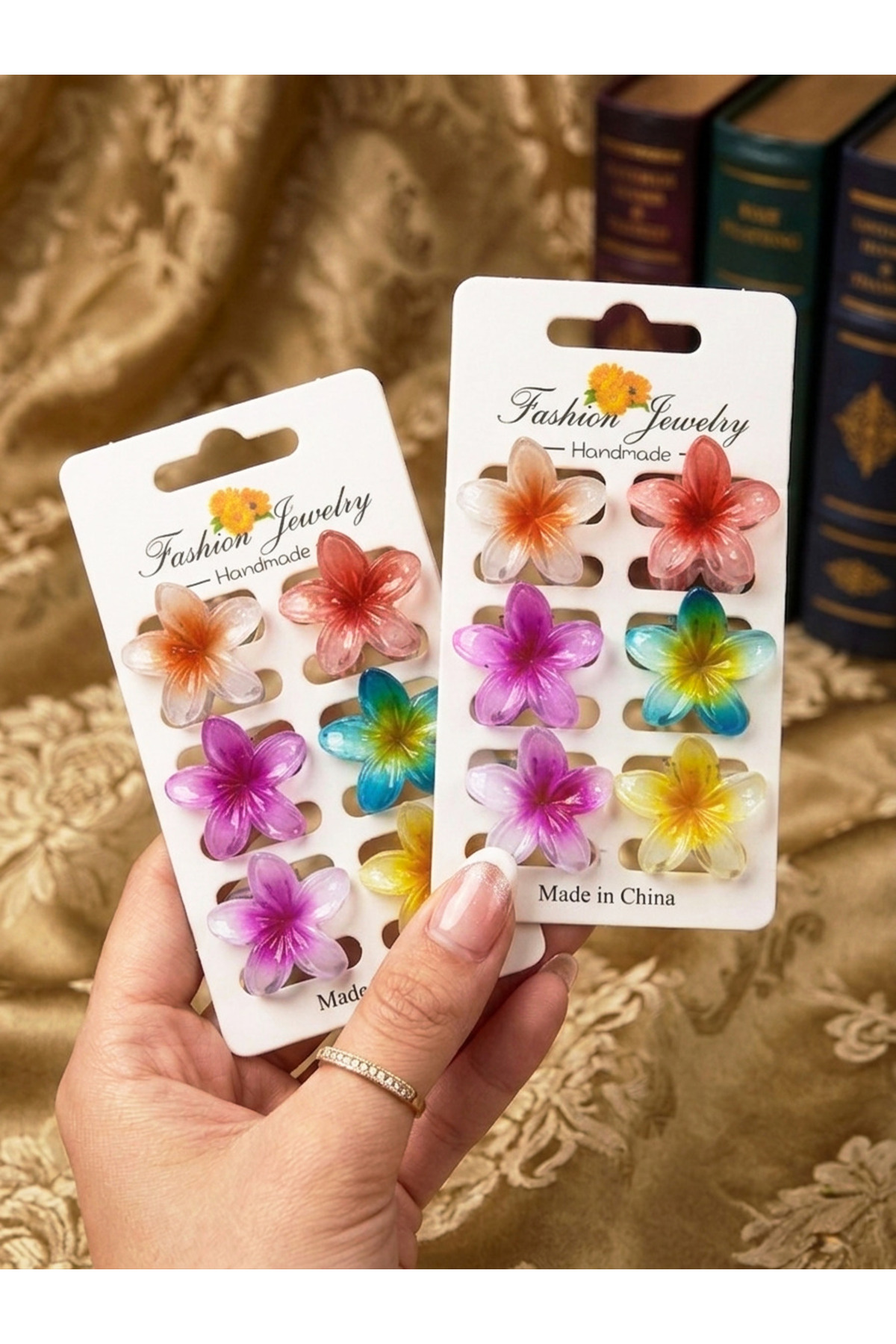 GÜLPEŞE 6 ADET MİNİMAL KADIN LOTUS MANDAL TOKA 2 CM
