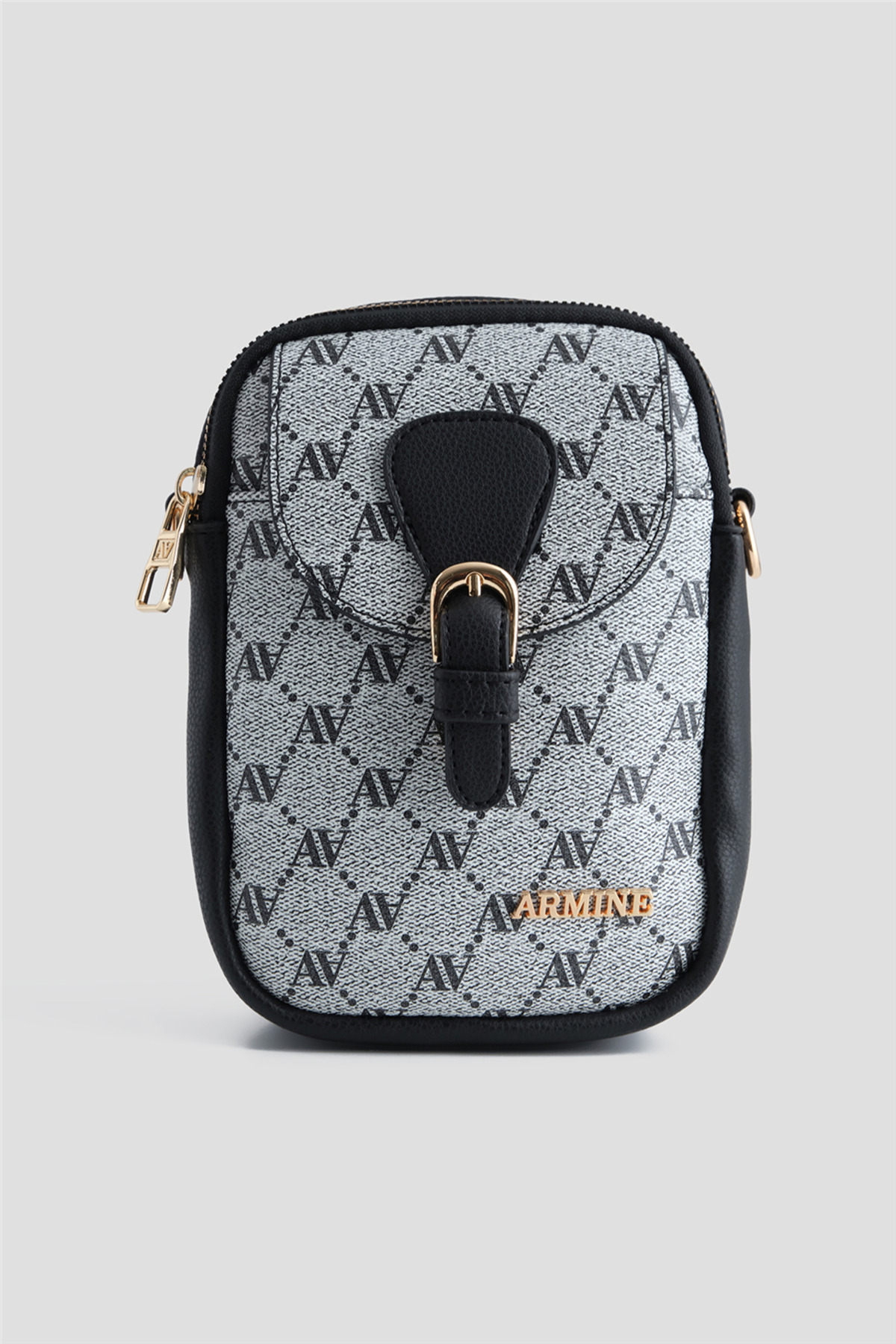 Armine Noktalı El Çantası Gri