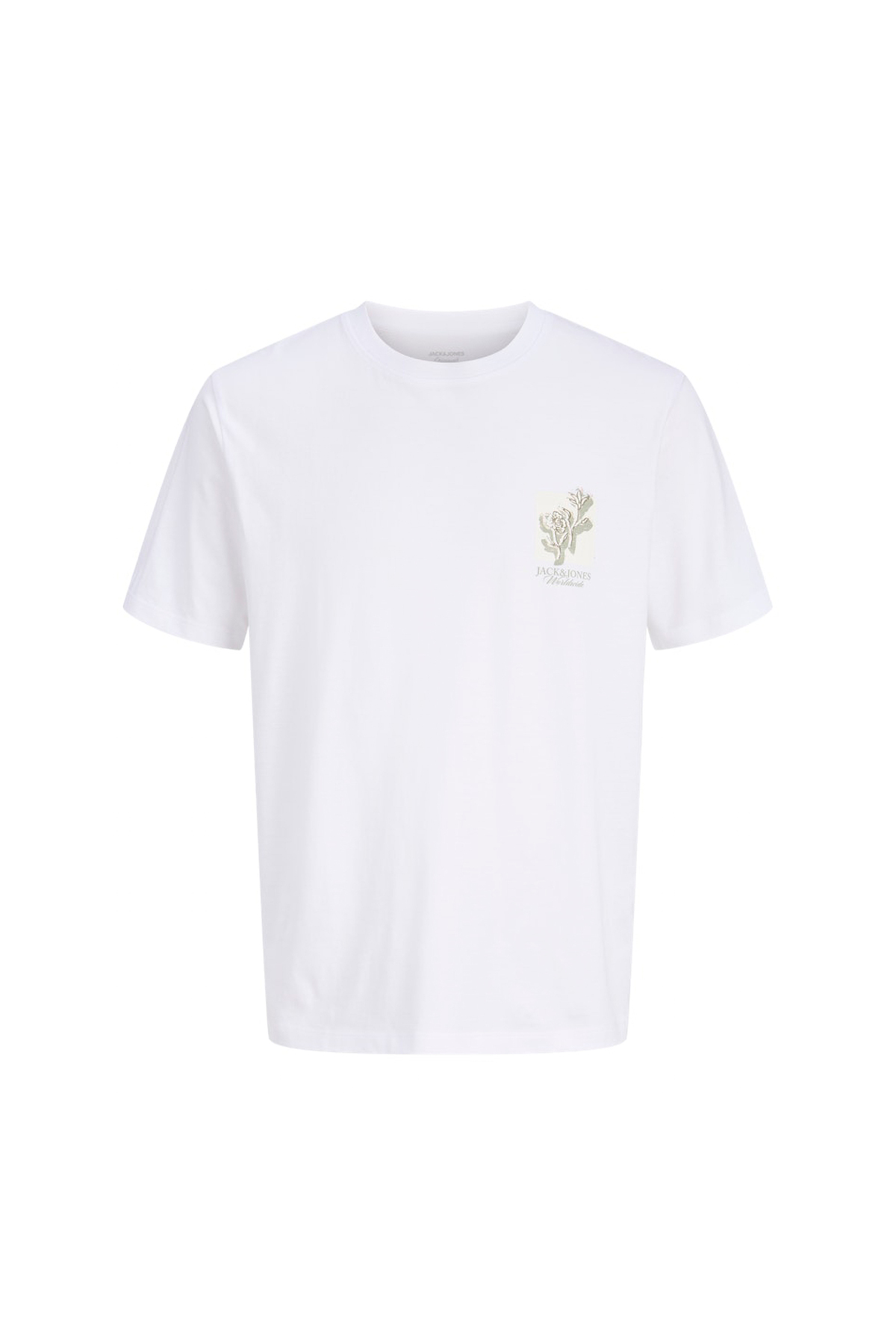 تی‌شرت سفید مردانه Montauk Chestie (12297889-BW) جک اند جونز تی شرت ورزشی Jack & Jones