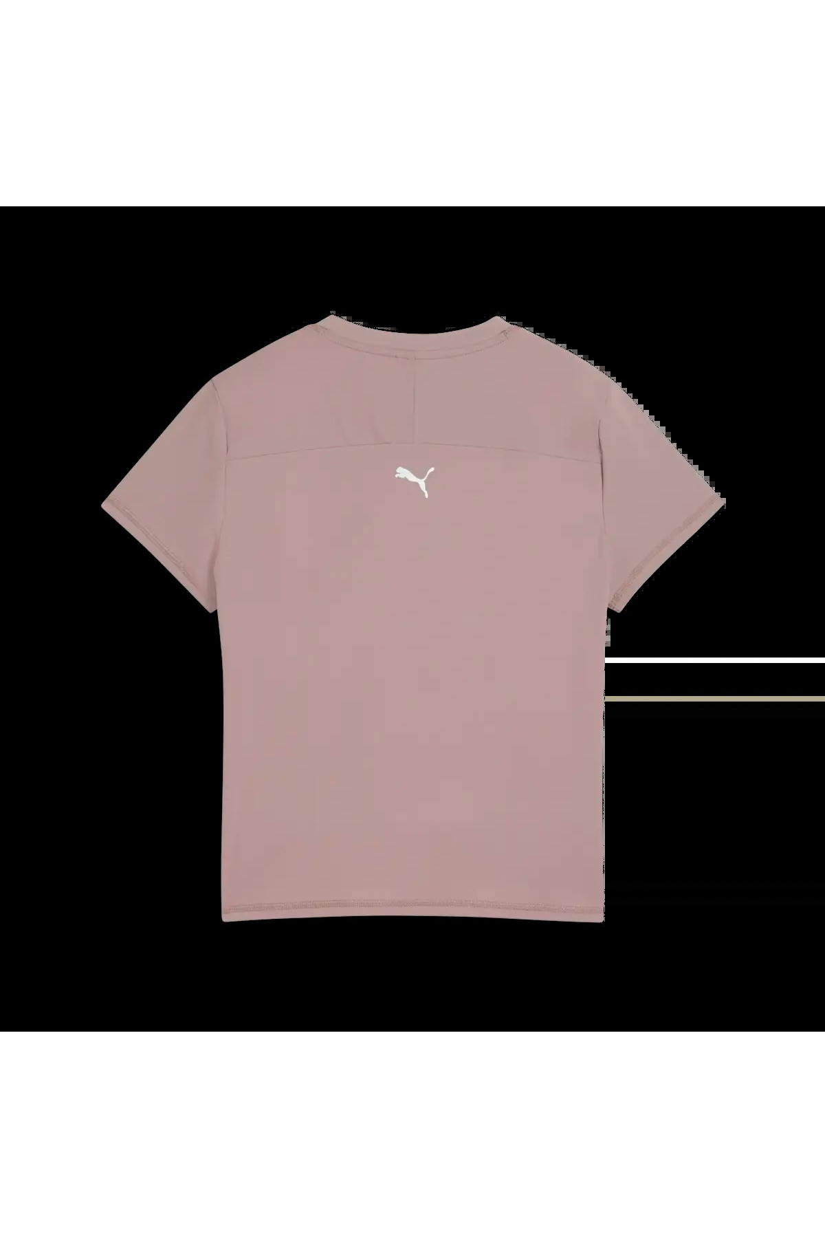 Puma DARE TO Slim Graphic Tee Pembe Kadın Fermuar Detaylı Dar Kesim T-Shirt görsel 2