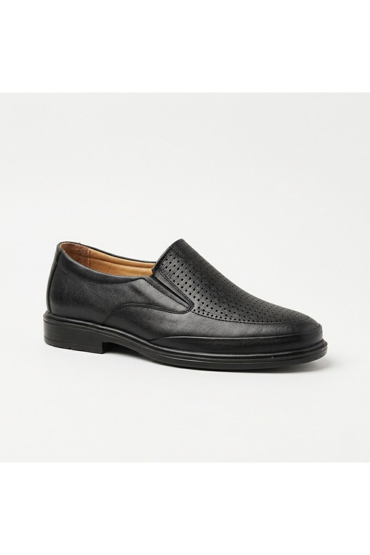 Öztürk Laceless Knitted Printed Model Pointed Toe Genuine Leather