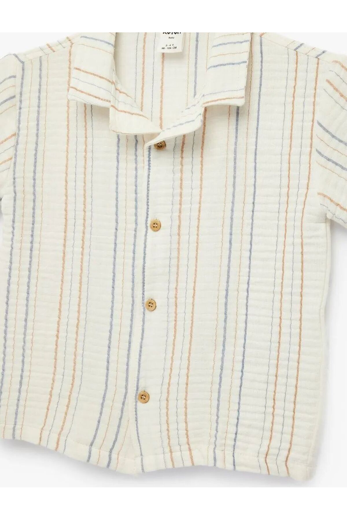 Koton Erkek Bebek Kısa Kol Gömlek 6SMB60015TW fotoğrafı 3 (önizleme)