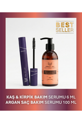 Ashley Joy Keratin Biotin Kaş Kirpik + Argan Yağlı Kuru Saç Uçları Onarıcı Be...