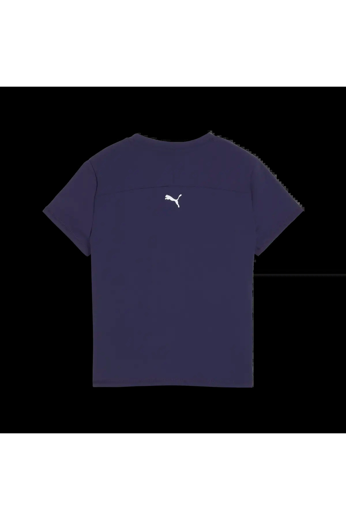 Puma DARE TO Slim Graphic Tee Lacivert Kadın Fermuar Detaylı Dar Kesim T-Shirt görsel 5
