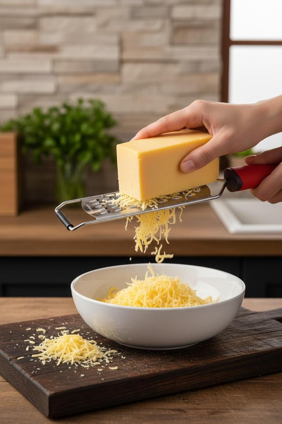 Kırmızı Saplı El Rendesi | Çok Amaçlı Mutfak Rendesi