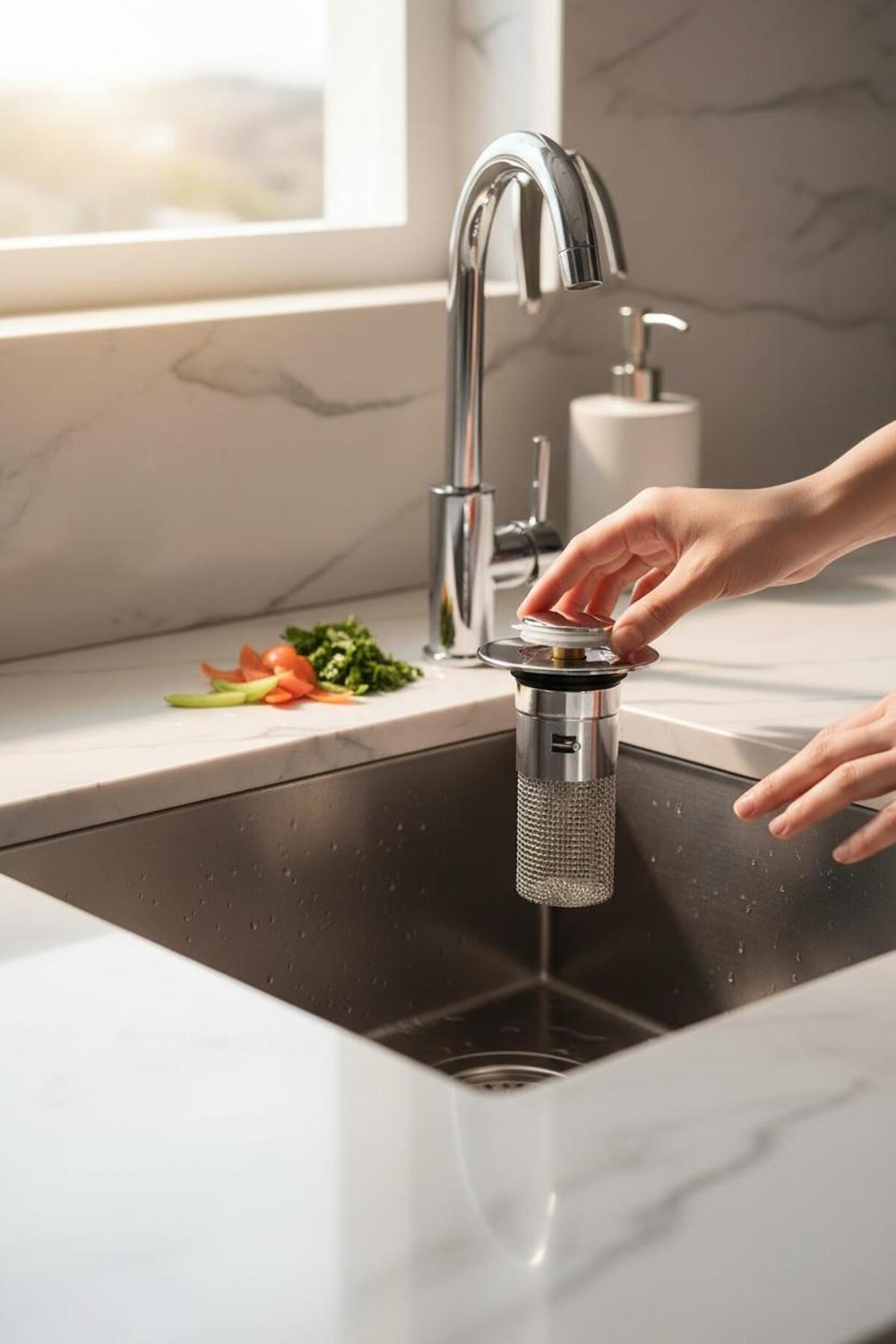 Lavabo Süzgeci Çelik | Gider Tıkanma Önleyici Süzgeç