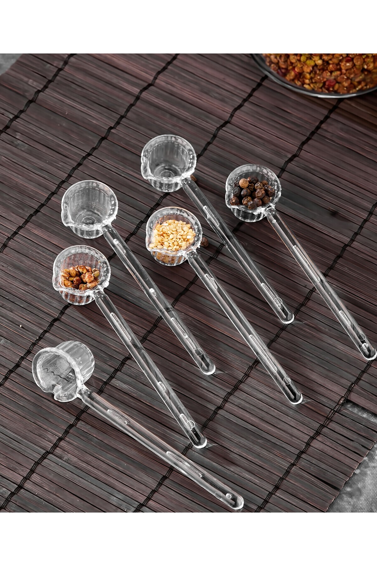 6 x Mica Origami Shaped Sugar and Coffee Spoons | Spice Sugar Coffee Spoon (NOT GLASS)