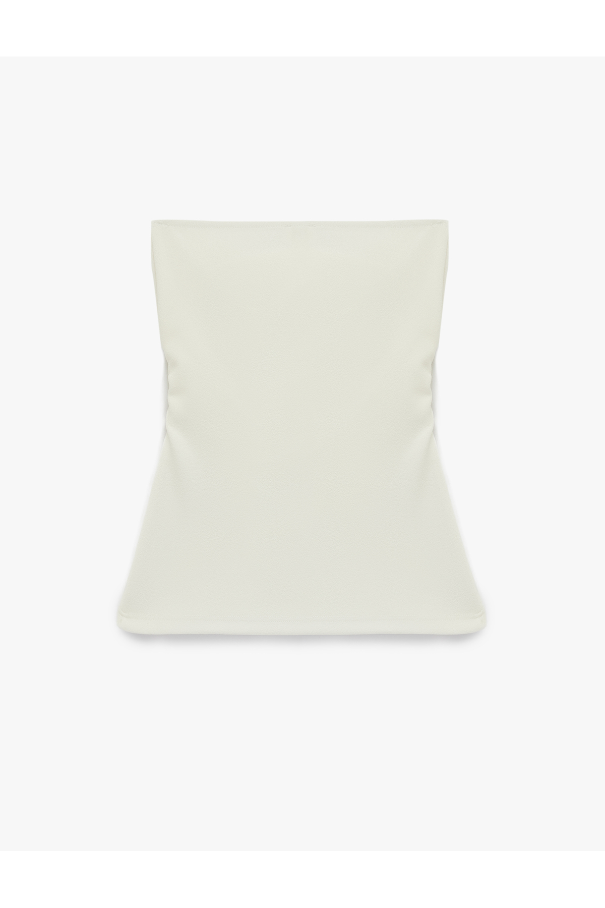 Koton Slim Fit Bel Vurgulu Drape Detaylı Straplez Top görsel 6
