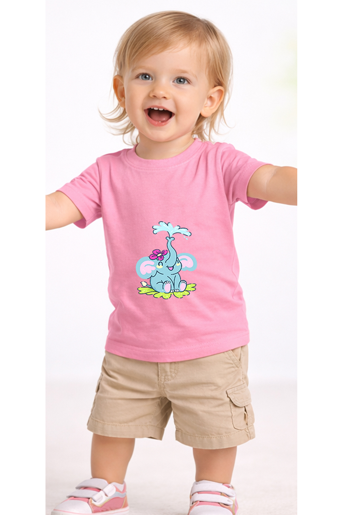 petite pati Pembe Fillwater Bebek Tişört %100 Pamuk Penye Çocuk Tshirt Baskılı fotoğrafı 2 (önizleme)