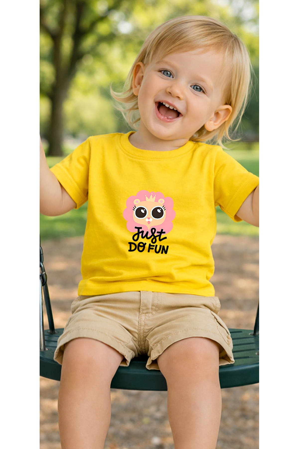 petite pati Sarı Dofun Bebek Tişört %100 Pamuk Penye Çocuk Tshirt Baskılı fotoğrafı 3 (önizleme)