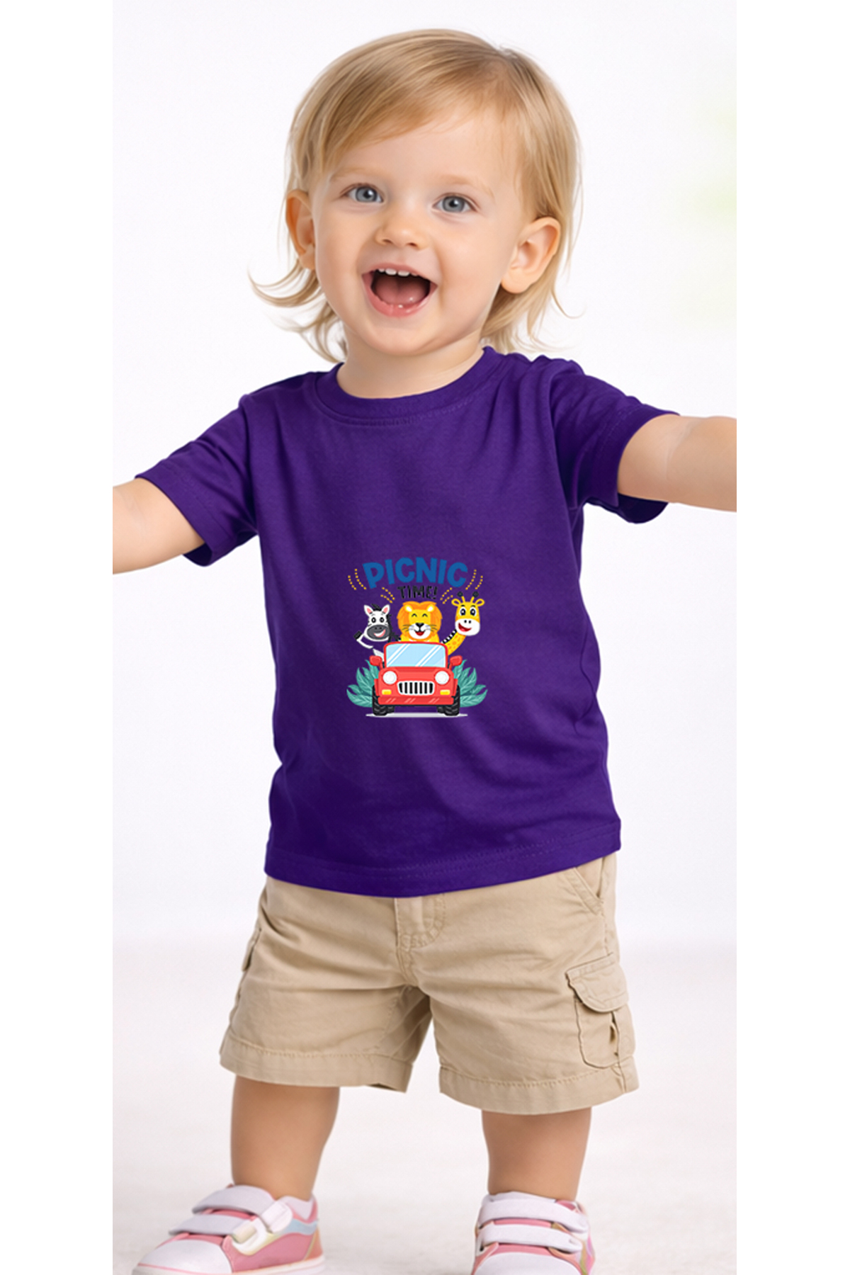 petite pati Mor Picnicgroup Bebek Tişört %100 Pamuk Penye Çocuk Tshirt Baskılı fotoğrafı 2 (önizleme)