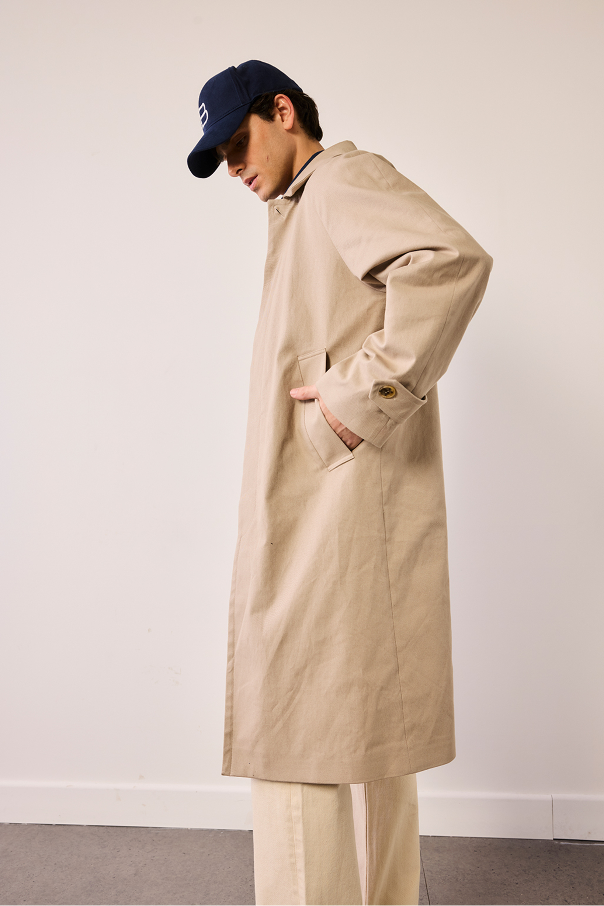 Beyyoglu Oversize Vintage Gabardin Trençkot görsel 3