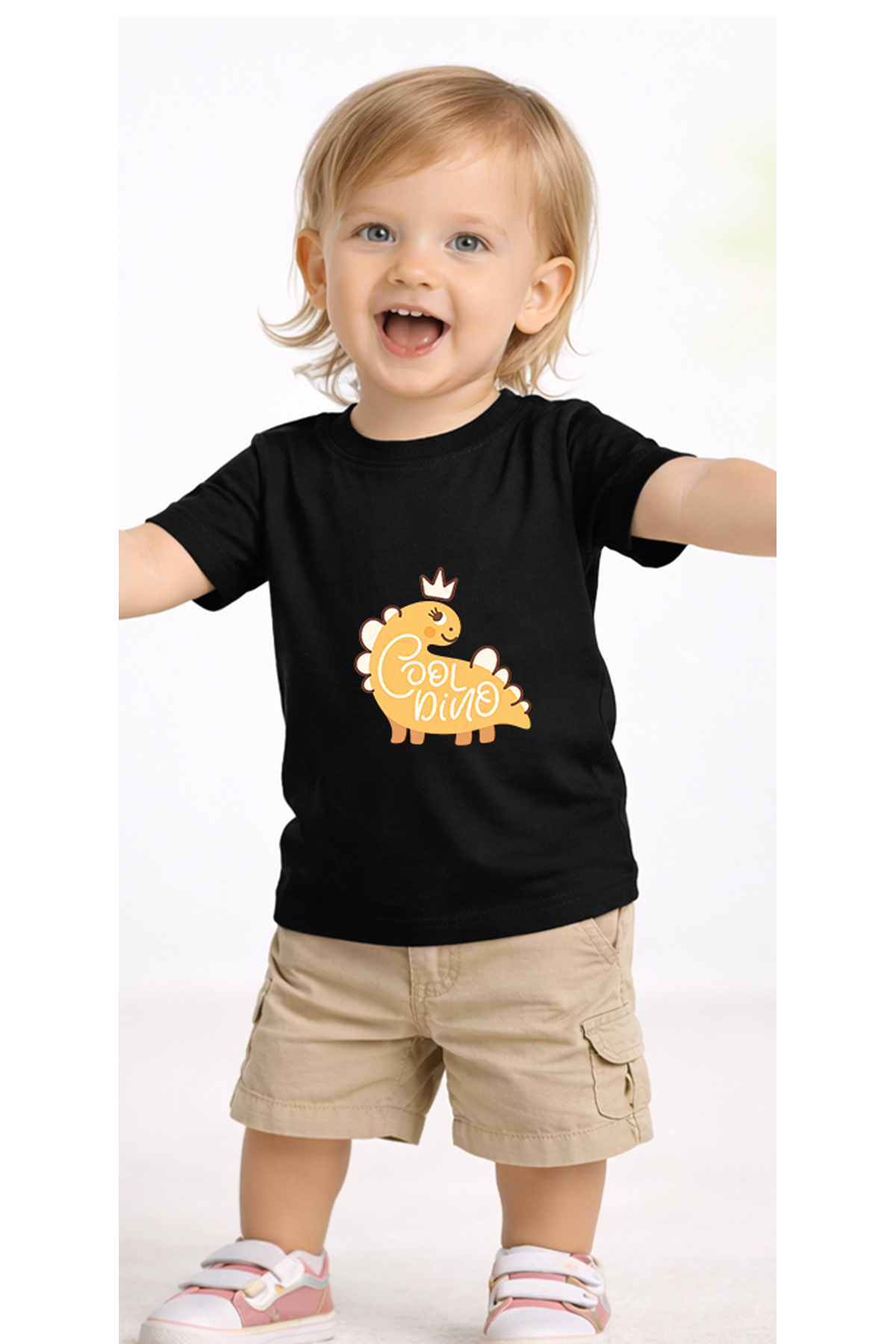 petite pati Siyah Cooldino Bebek Tişört %100 Pamuk Penye Çocuk Tshirt Baskılı fotoğrafı 2 (önizleme)