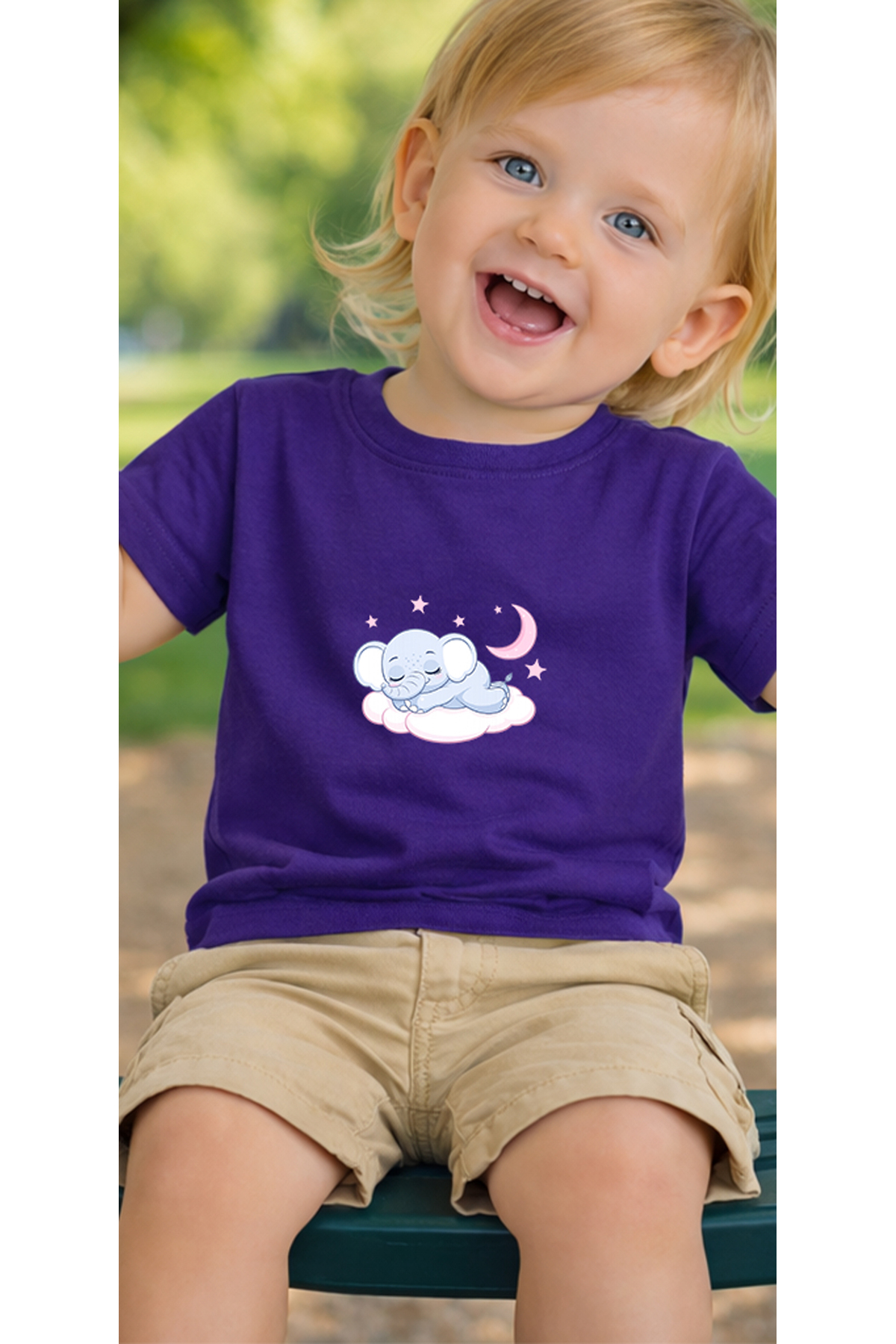 petite pati Mor Filsleep Bebek Tişört %100 Pamuk Penye Çocuk Tshirt Baskılı fotoğrafı 3 (önizleme)