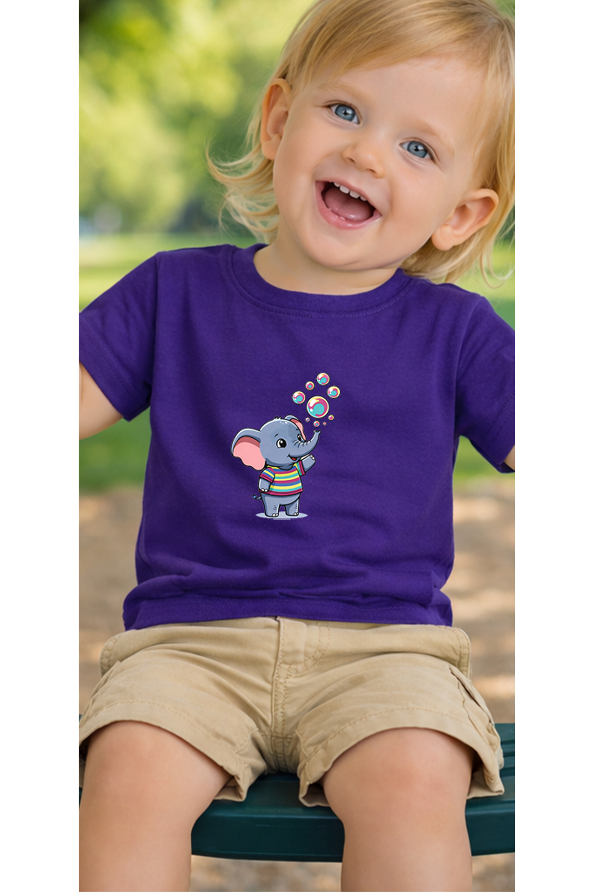 petite pati Mor Fillbubble Bebek Tişört %100 Pamuk Penye Çocuk Tshirt Baskılı fotoğrafı 3 (önizleme)