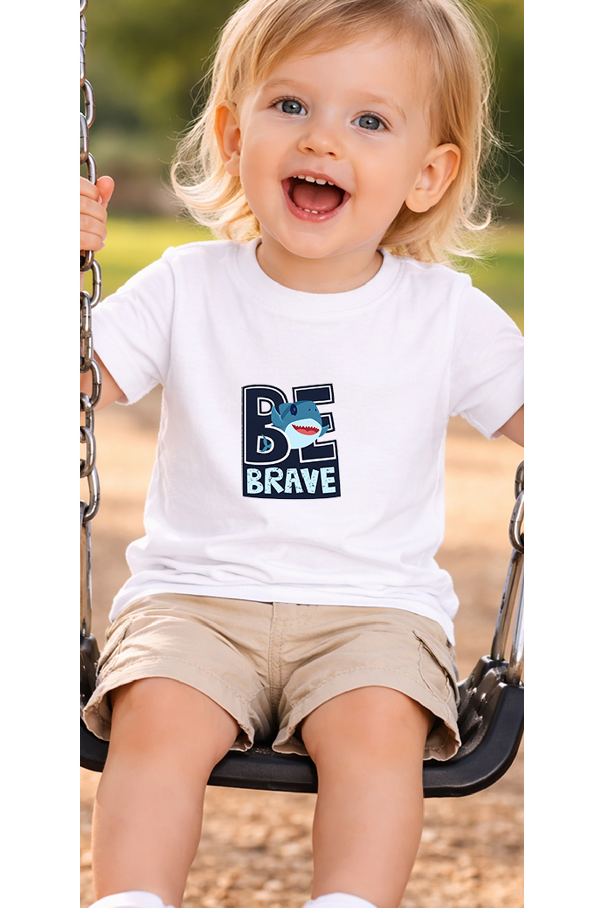 petite pati Beyaz Bebrave Bebek Tişört %100 Pamuk Penye Çocuk Tshirt Baskılı fotoğrafı 3 (önizleme)