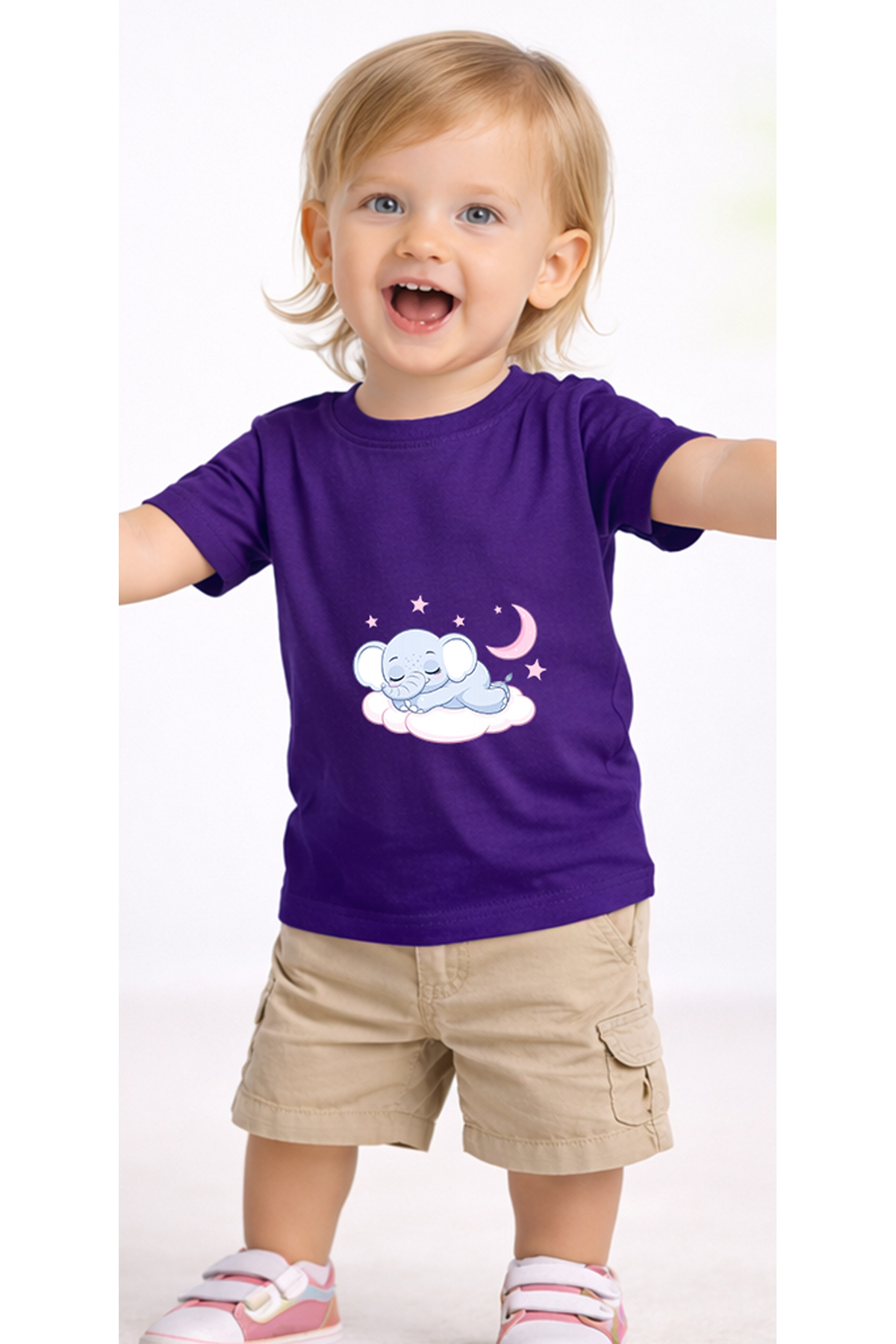 petite pati Mor Filsleep Bebek Tişört %100 Pamuk Penye Çocuk Tshirt Baskılı fotoğrafı 2 (önizleme)
