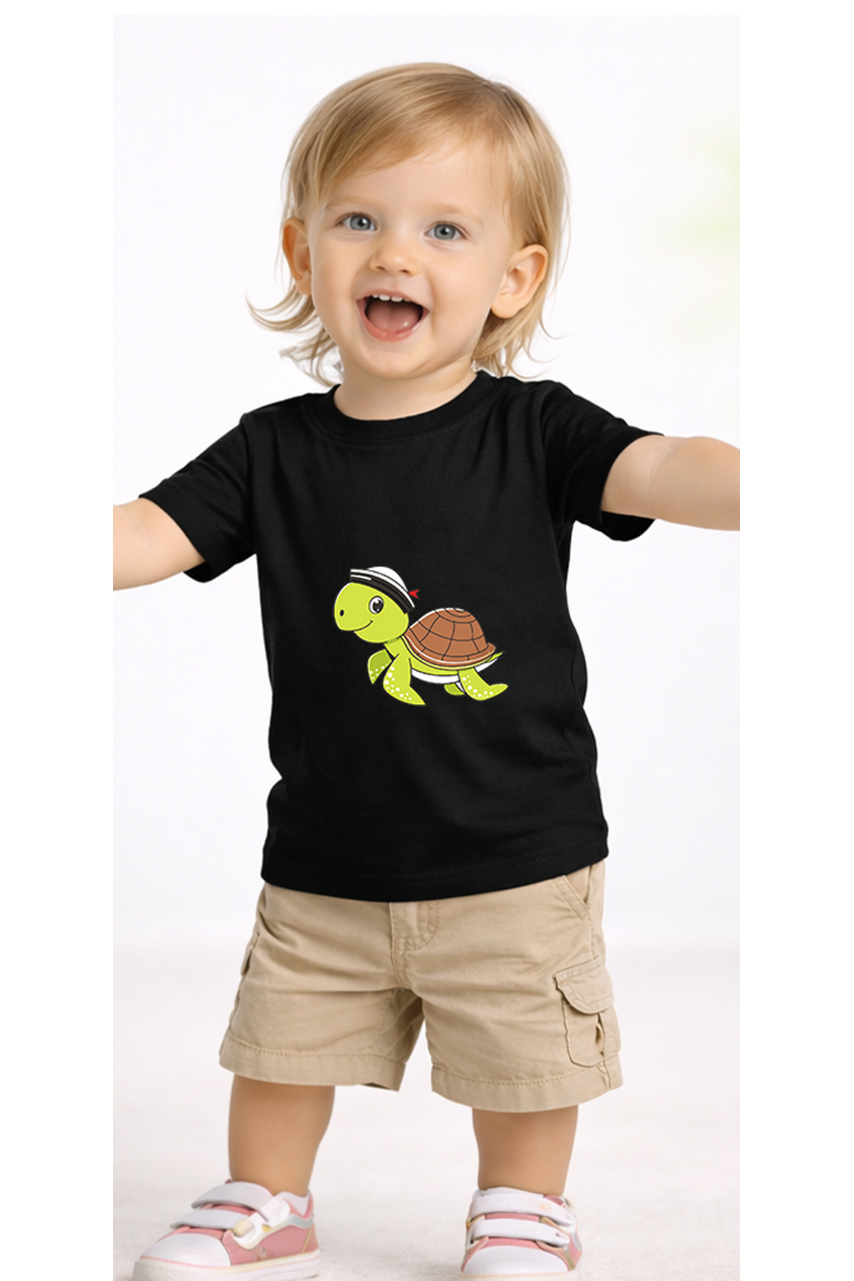 petite pati Siyah Sailorturtle Bebek Tişört %100 Pamuk Penye Çocuk Tshirt Baskılı fotoğrafı 2 (önizleme)