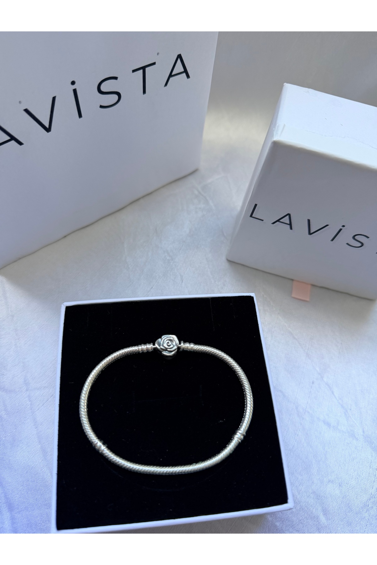 Lavista Silver Gül Gümüş Bileklik