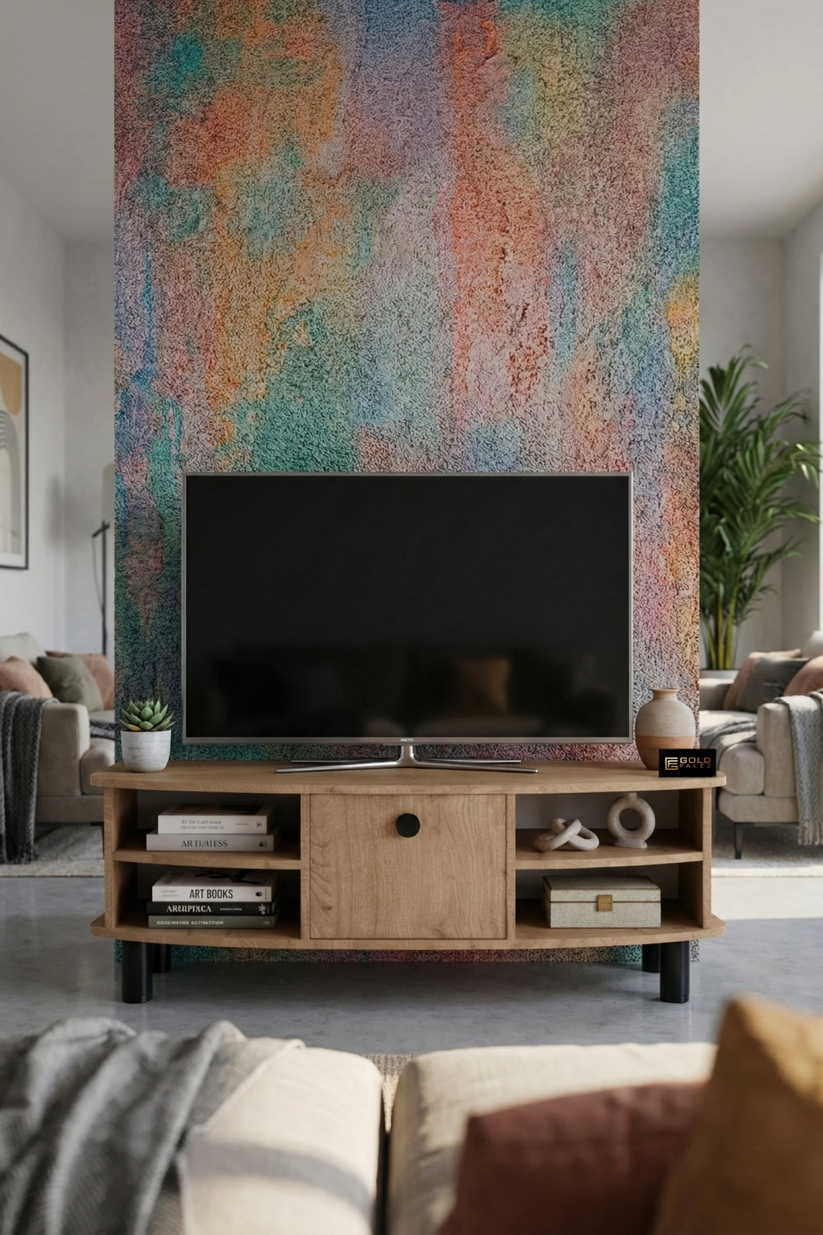 Goldfalez Vienna TV Sehpası Suntalam Bej 136x44 cm