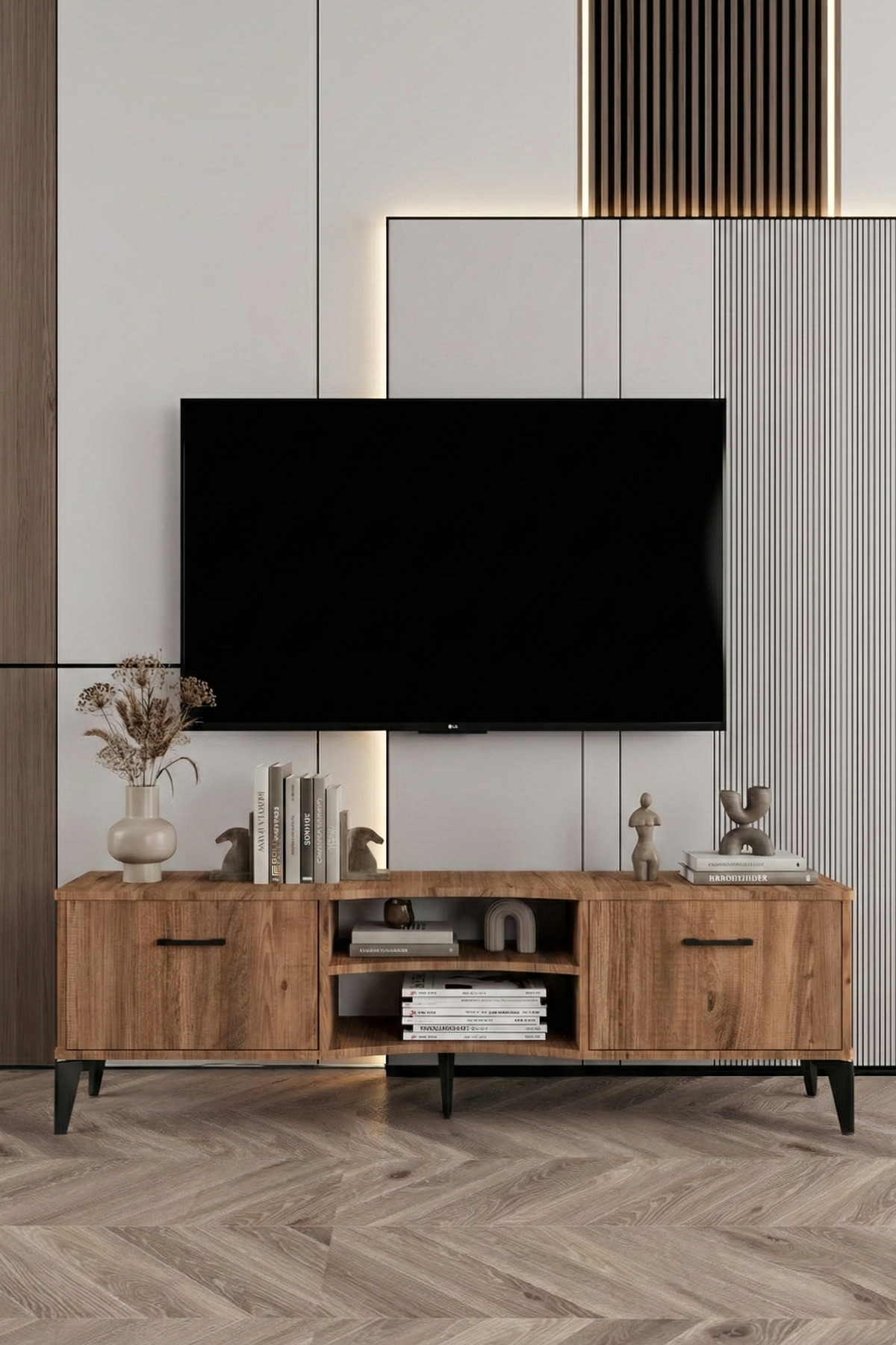 Goldfalez Vera TV Sehpası Suntalam Kahverengi 160x35 cm