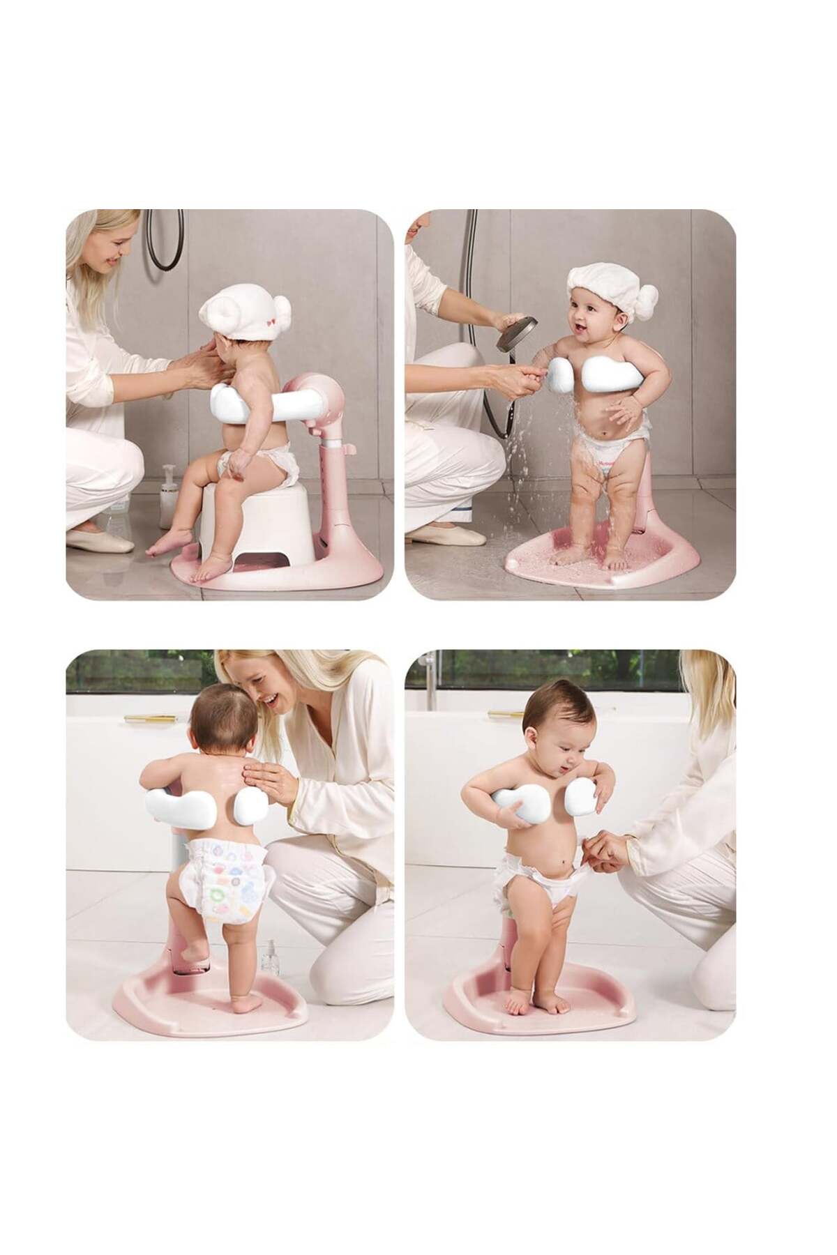 SUNUP SN-29260 Pembe Bebek Banyo Yardımcısı - Boy Ayarlı ve Ayaklı Yıkama Standı fotoğrafı 2 (önizleme)