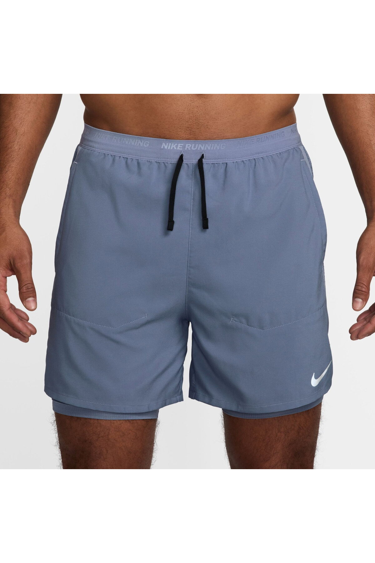 Nike Dri-Fit Stride 5in Hybrid Erkek Mavi Koşu Şort DM4757-499
