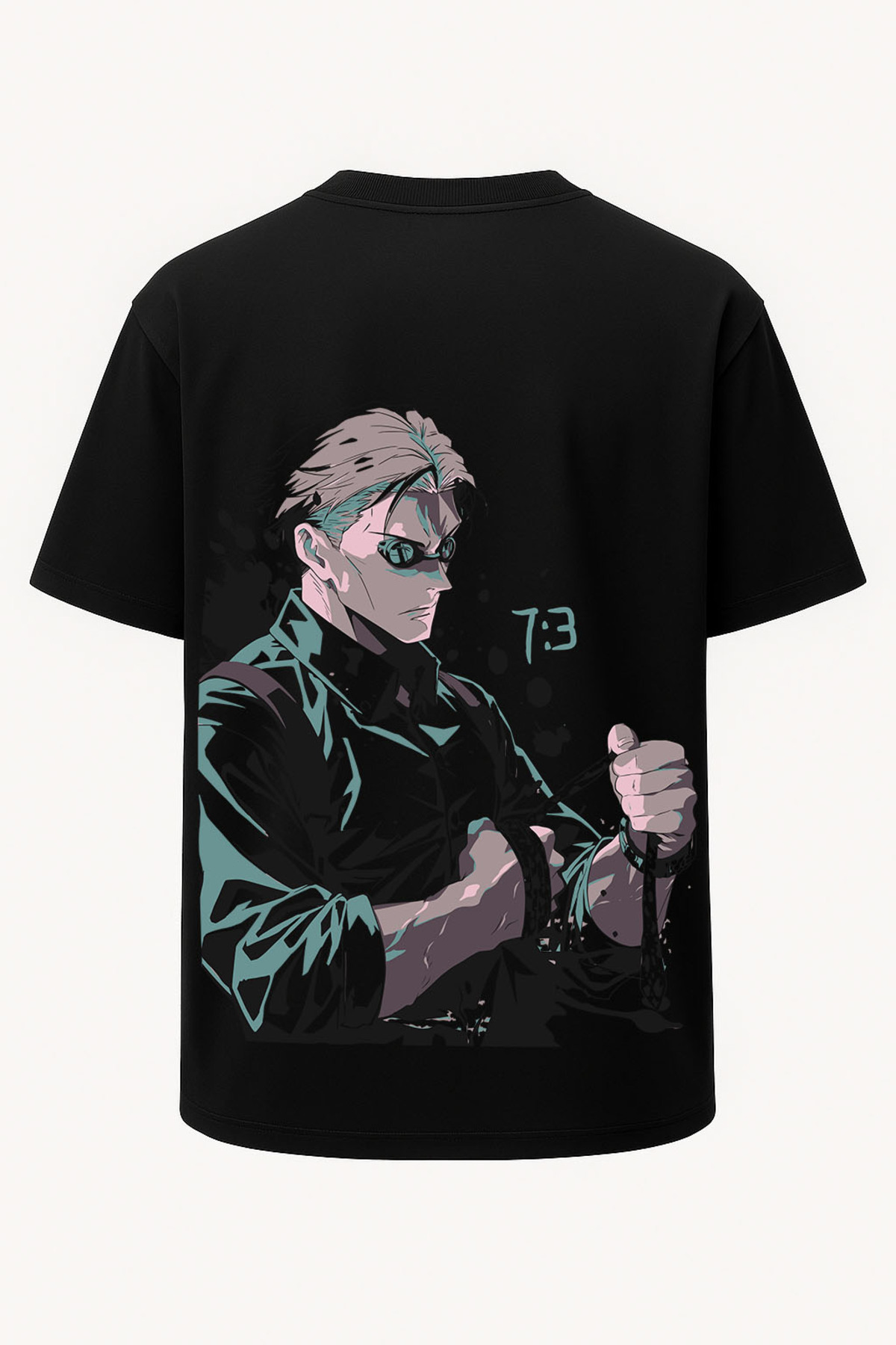 nirvoda Oversize Kento Nanami Jujutsu Kaisen Printed T-Shirt