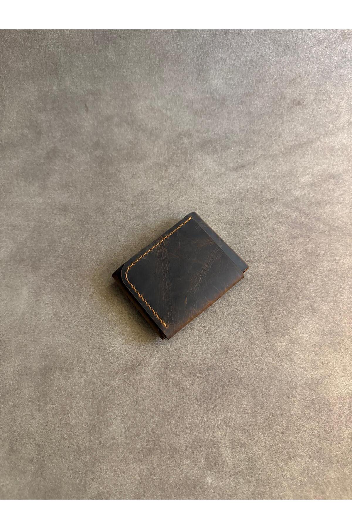 HATKA Leather Craft El Yapımı Hakiki Deri Cüzdan - Slim Fold K2 görsel 3