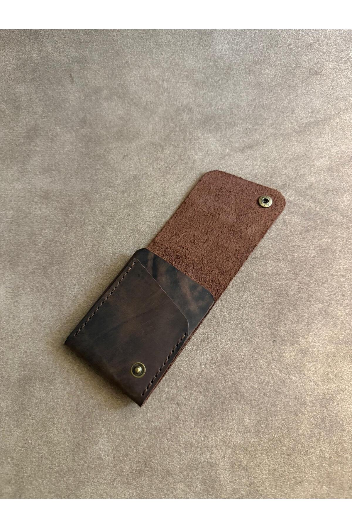 HATKA Leather Craft El Yapımı Hakiki Deri Cüzdan - Slim Fold K2 görsel 7