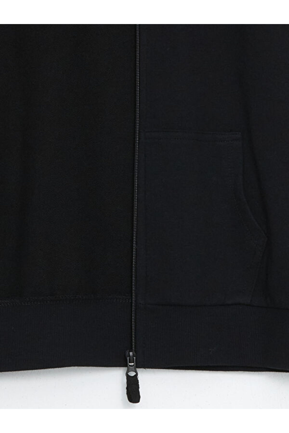 LC Waikiki RMZ GİYİM FARKIYLA Kapüşonlu KlasikUzun Kollu Kız Çocuk Fermuarlı Sweatshirt fotoğrafı 3 (önizleme)