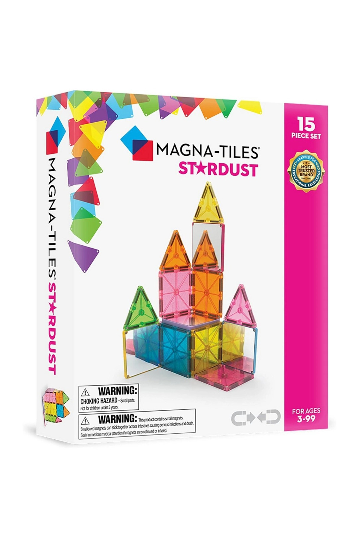 TOYFEST Magna-Tiles Stardust 15'li Parıltılı Aynalı Manyetik Blok Seti Çok Renkli Oyuncak 18915 fotoğrafı 6 (önizleme)