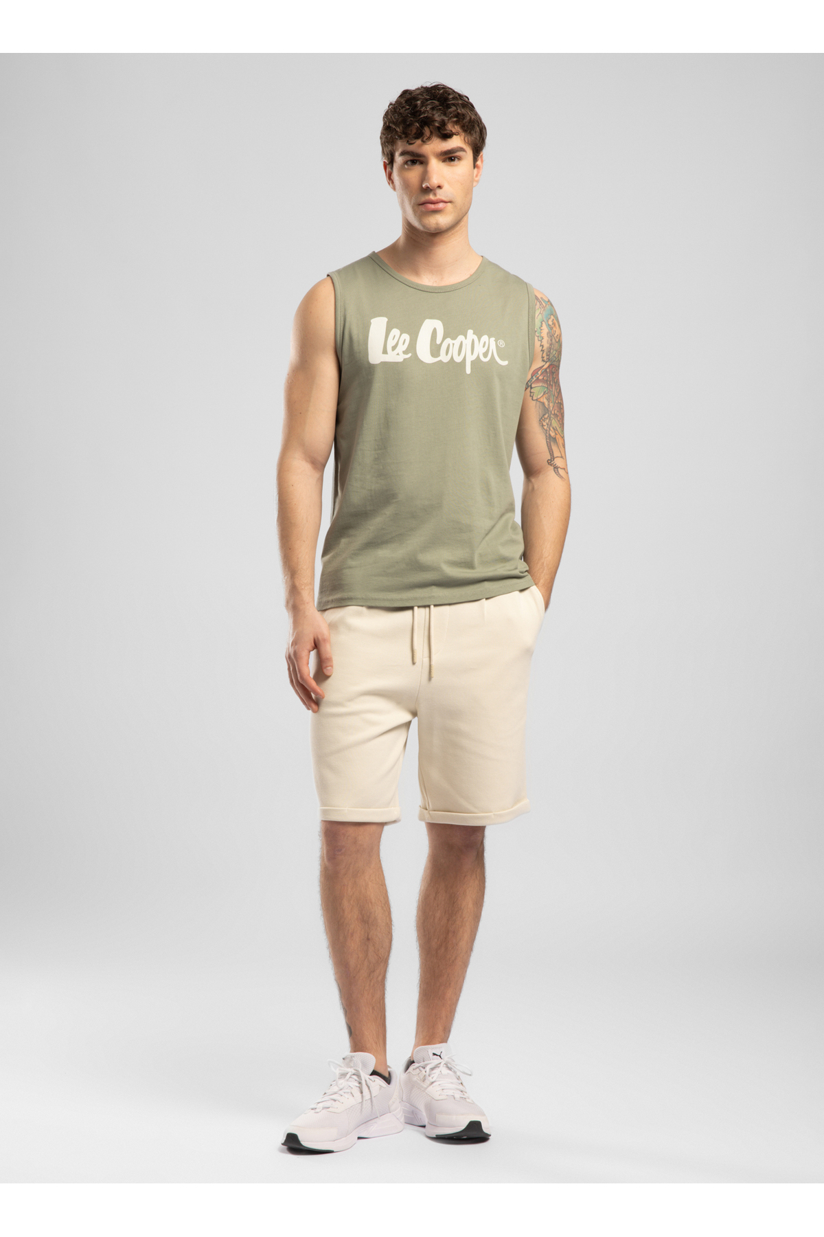 Ecru Men's Regular Fit Shorts 262 LCM 221023 TEGAN ECRU