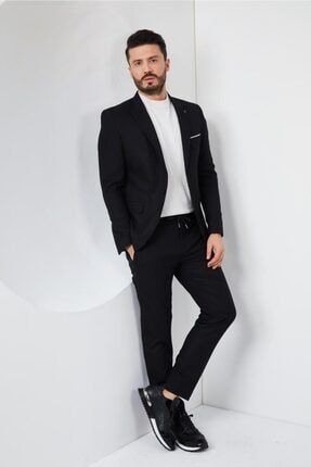 Süper Slim Fit Takım Elbise Siyah 70011113-001