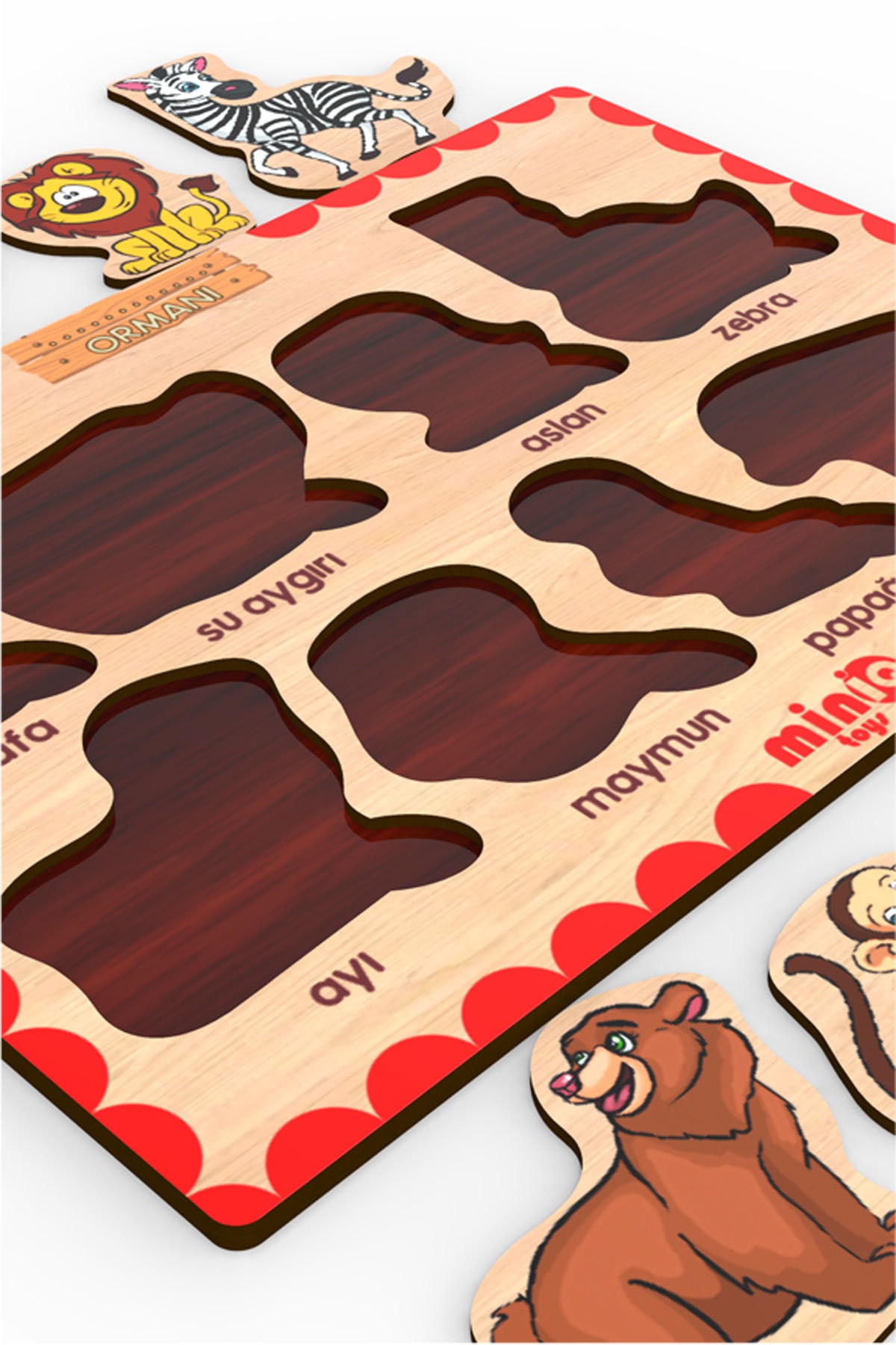 minİQ toys Ahşap Türkçe Orman Hayvanları Eğitici-öğretici Yapboz fotoğrafı 5 (önizleme)