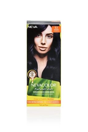 Nevacolor Natural Colors 1.1 Mavi Siyah - Kalıcı Krem Saç Boyası Seti 8698636612135