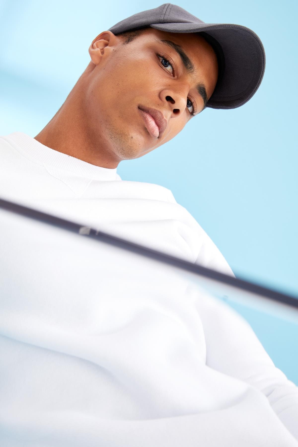 سویشرت مردانه سفید دفاکتو | R6410AZ21AU اورجینال - تصویر 4