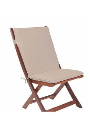 Evimstil Bej Outdoor Dış Mekan Sandalye Minderleri Fitilli Dikim Süngerli Bağ...