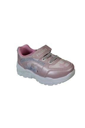 Frozen Kız Çocuk Gri Pembe Çırtlı Frozen Baskılı Kalın Taban Spor Ayakkabı YKAAS00715599