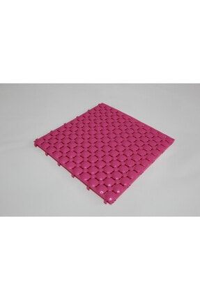 Pembe, Ortopedik Plastik Yer Karosu Zemin Döşemesi Yer Izgarası 33x33cm 1 M2 (9 ADET) ortapedik_karo_pembe