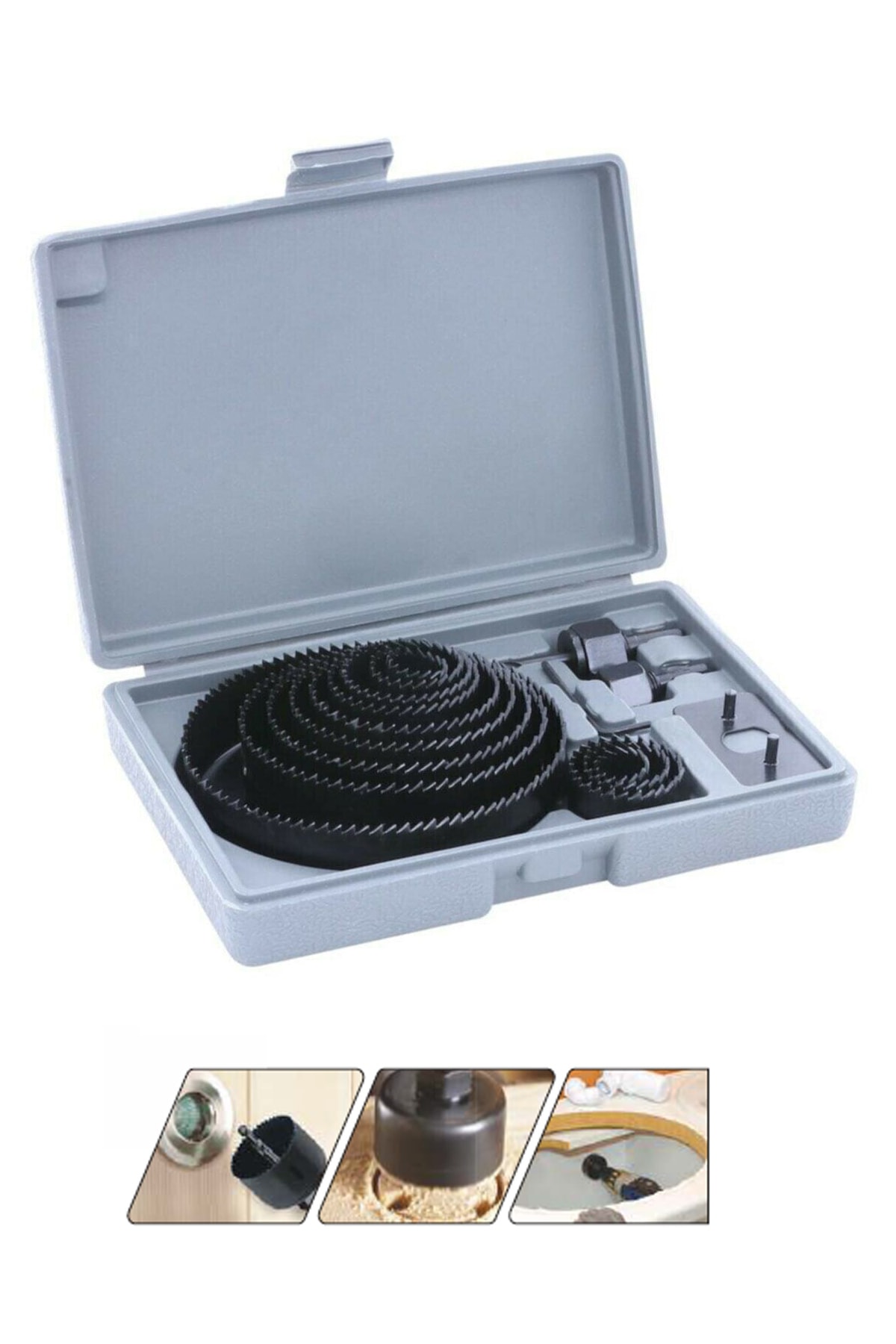 Genel Markalar Bay-tec Buat Açma Seti 16 Parça Panç Takımı Yuvarlak Delik Açma