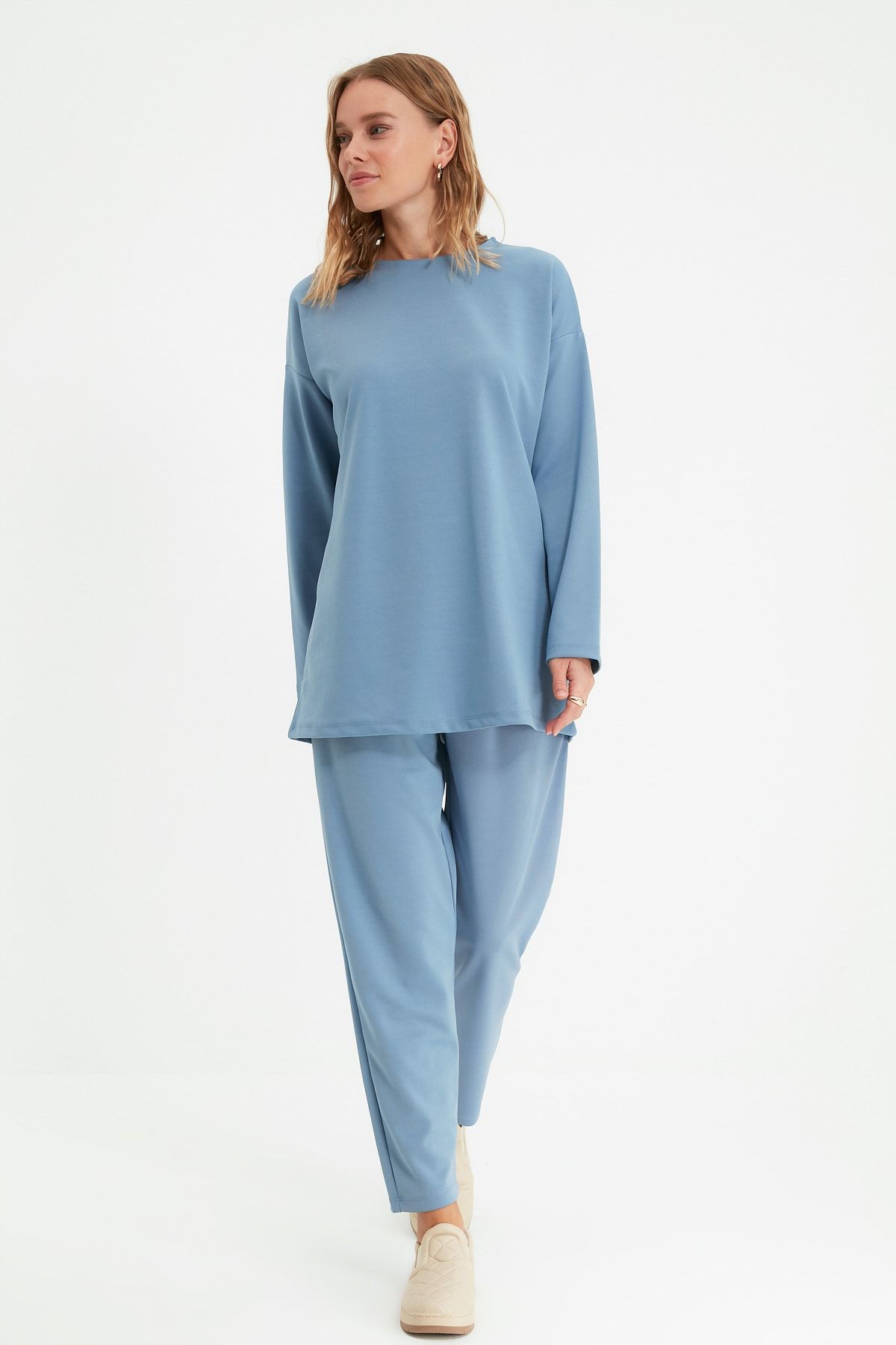 Trendyol Modest Zweiteiler Dunkelblau Regular Fit Fast ausverkauft