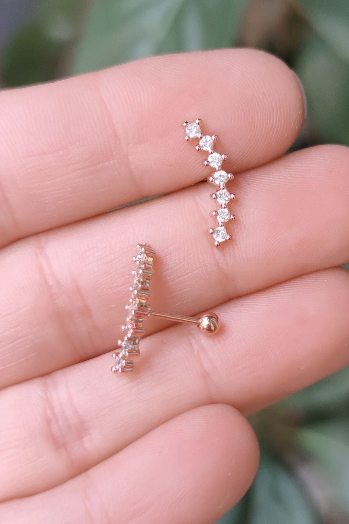 Tragus jewelry discount rose gold