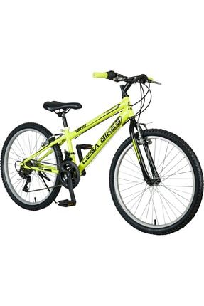Cesabikes 24 Jant Bisiklet, 21 Vites Erkek Dağ Bisikleti Neon Sarı-siyah 24.0206